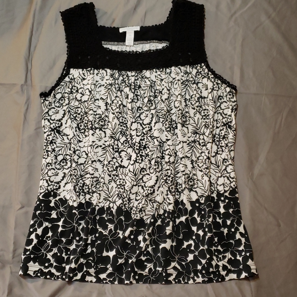 Black and white tank top